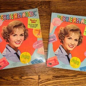 Debbie Reynolds stand-up paper doll books 1950’s vintage